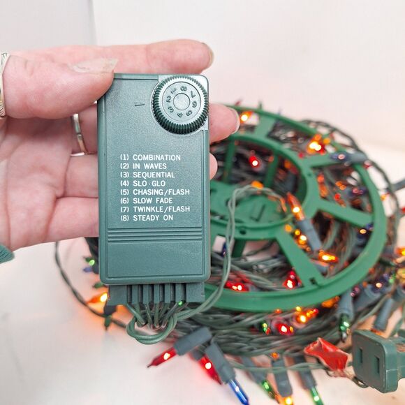 Christmas Lights Rolls Bundle 5 Strings Multicolor White Blue Red Carrying Case - Picture 10 of 13